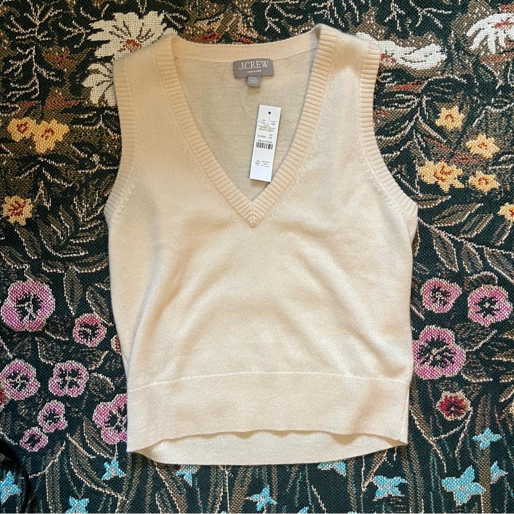 New J Crew cashmere sweater vest